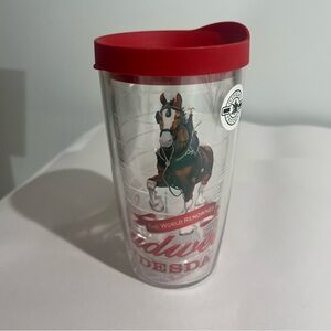 Budweiser Clydesdale Tervis Tumbler with Red Lid